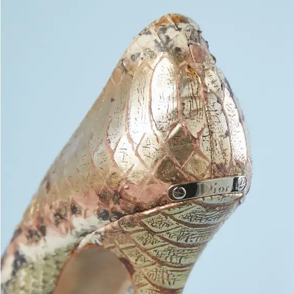 Vintage Dior | Ombre Python Platform High Heels - Picture 2 of 10